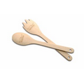12" Wooden Serving Set - Fork & Spoon (each Laser Engraved)